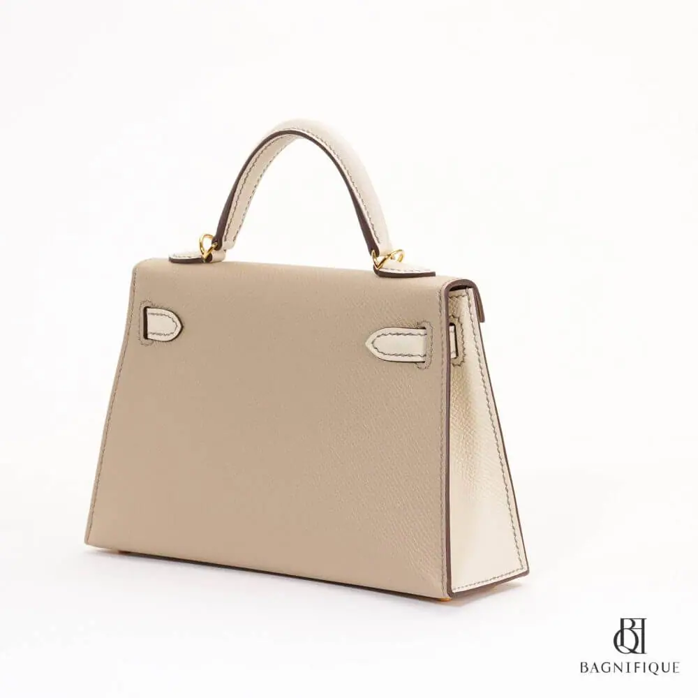 สำเนาของ HERMES KELLY 20 BEIGE WHITE EPSOM GHW STAMP Z 0042