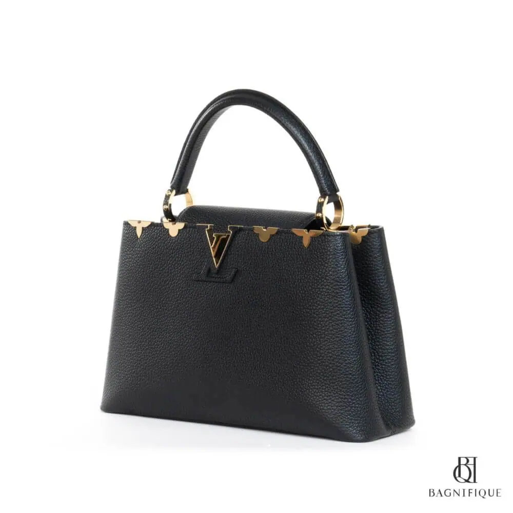 สำเนาของ LV CAPUCINES MM BLACK CALF GHW MICRO 7964