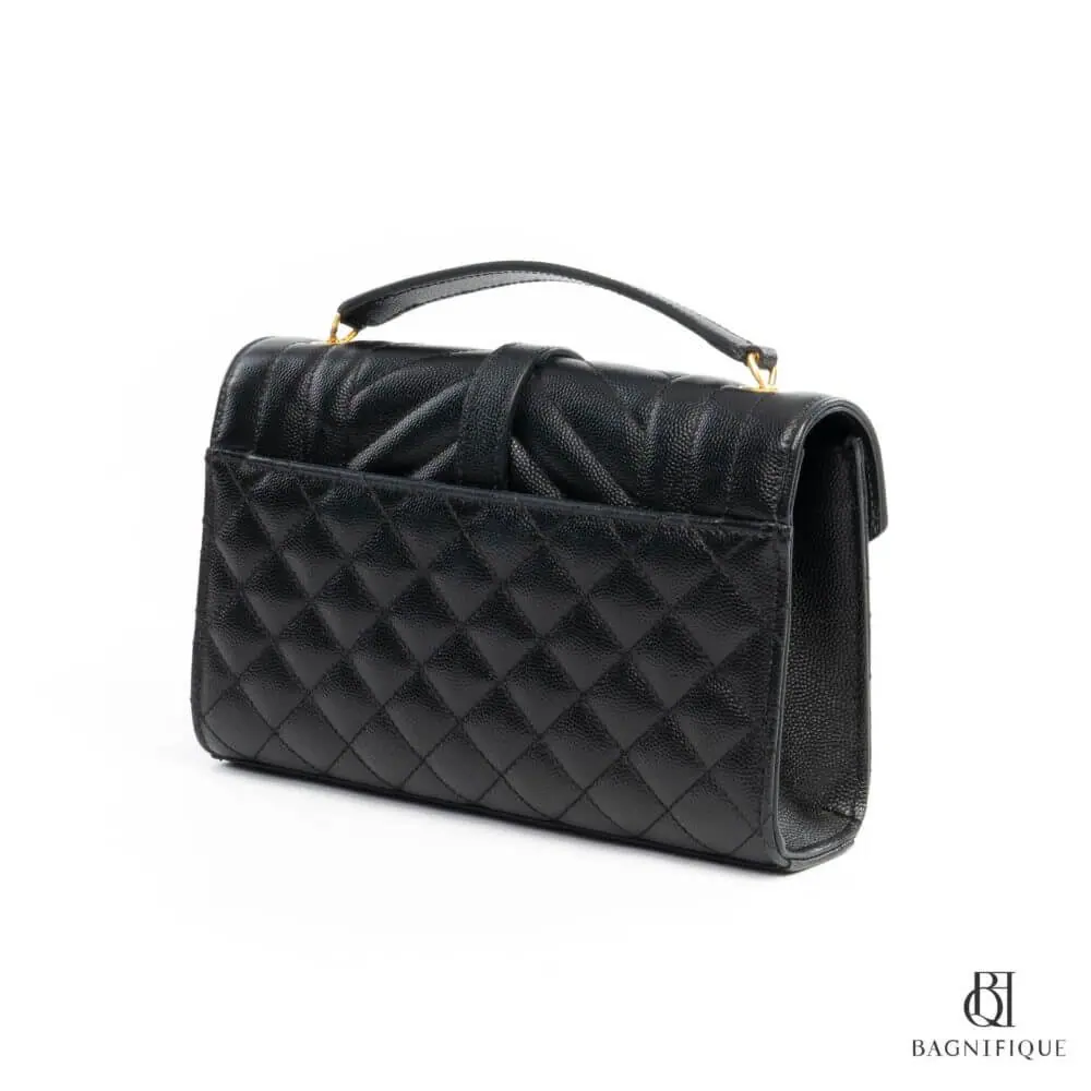 สำเนาของ YSL ENVELOPE BLACK CHEVRON GHW 5061