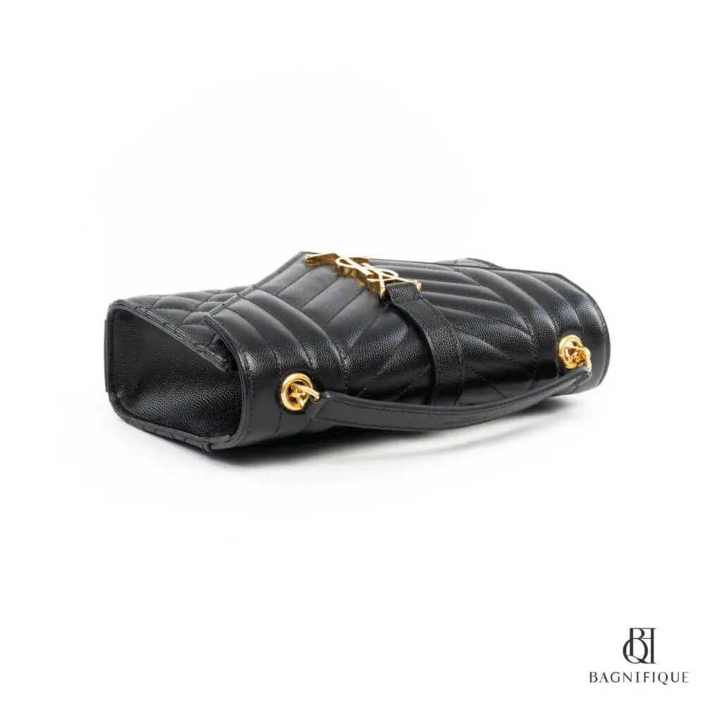 สำเนาของ YSL ENVELOPE BLACK CHEVRON GHW 5063