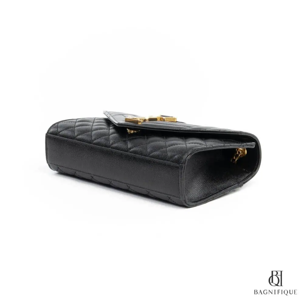 สำเนาของ YSL ENVELOPE BLACK CHEVRON GHW 5064