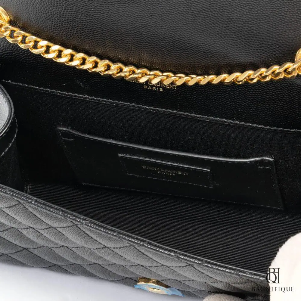 สำเนาของ YSL ENVELOPE BLACK CHEVRON GHW 5070