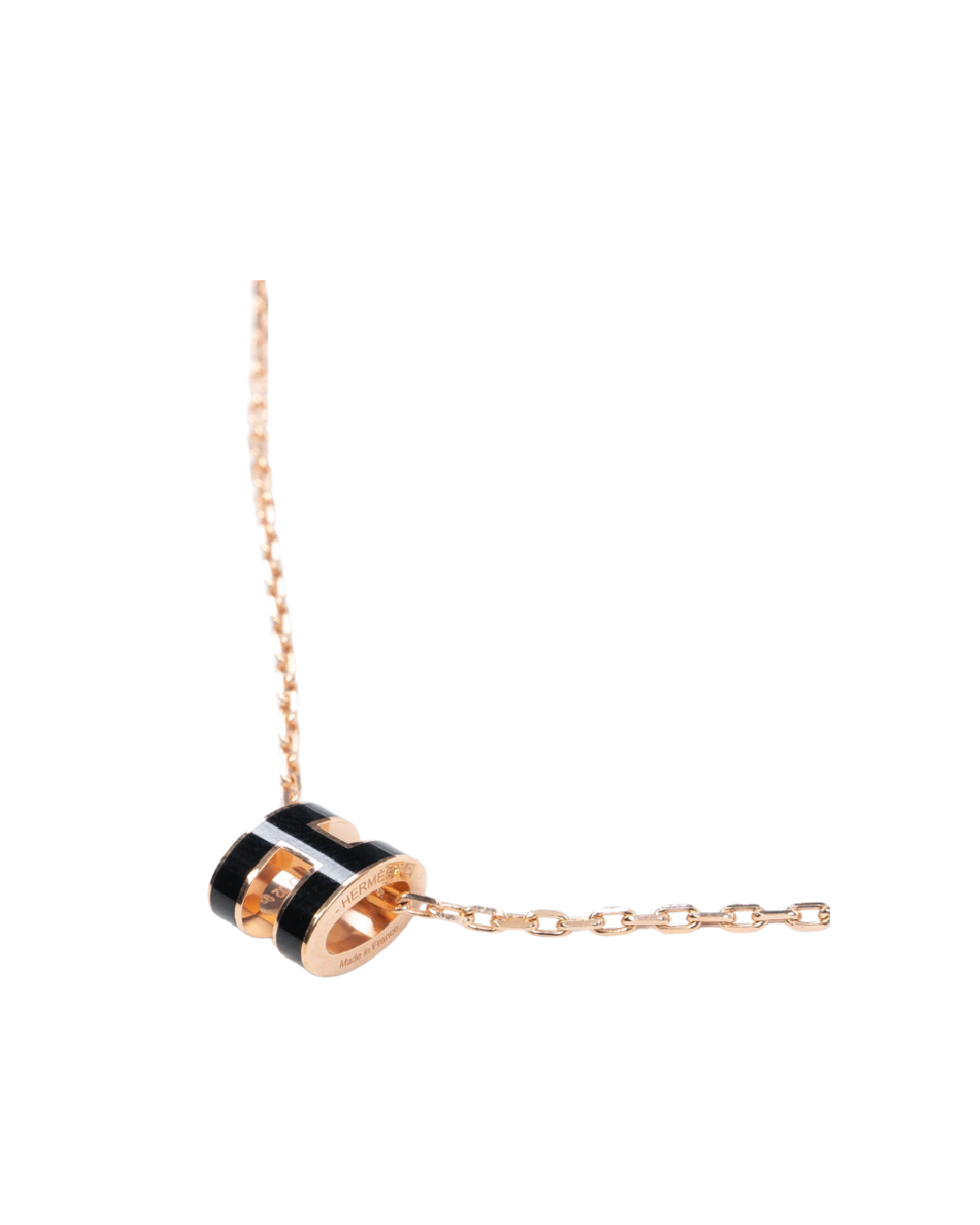 NEW HERMES POP NECKLACE MINI BLACK RGHW 1